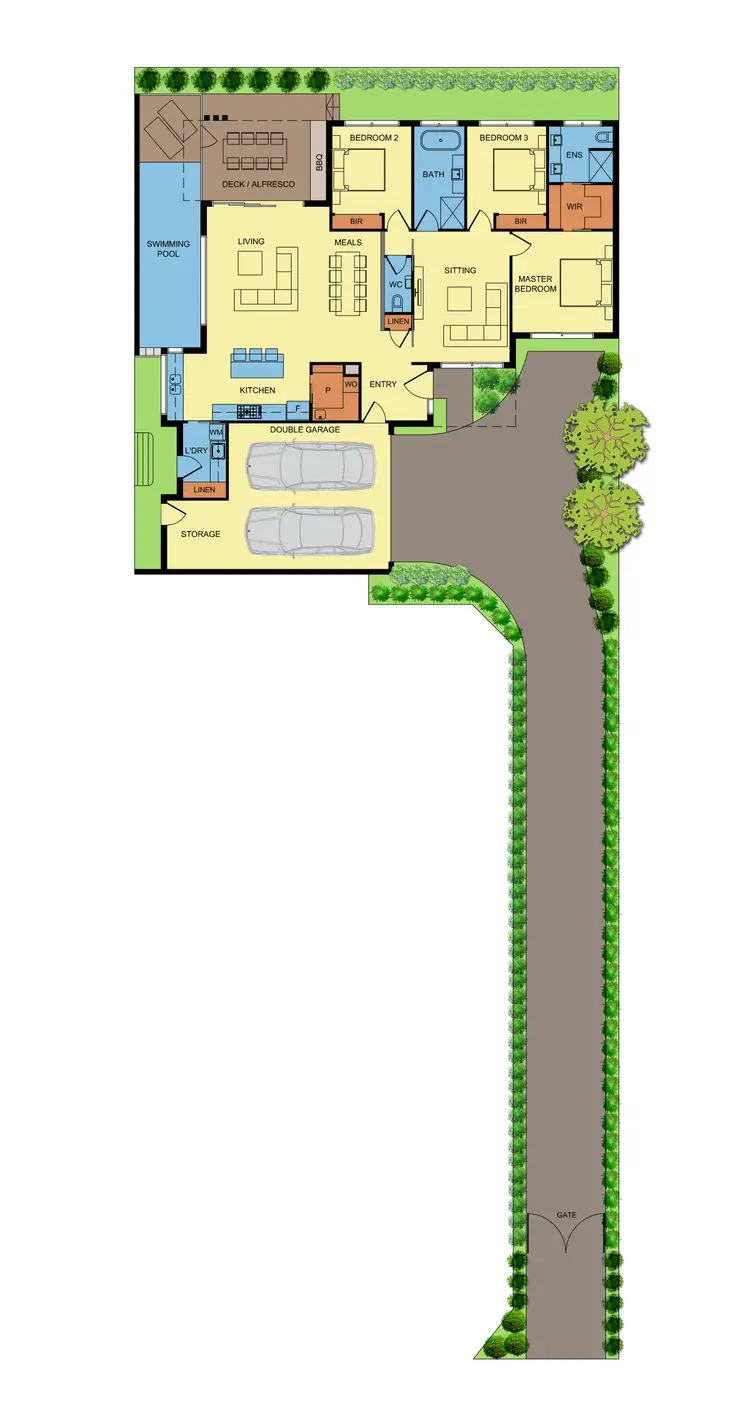 Floorplan of Homely house listing, 43B Tanti Avenue, Mornington VIC 3931