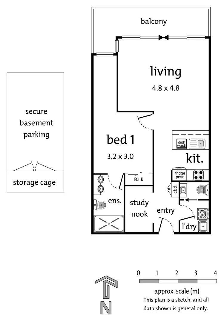 Floorplan of Homely apartment listing, 606/91 Tram Road, Doncaster VIC 3108