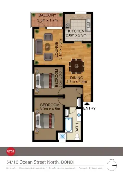 Floorplan of Homely apartment listing, 54/16 Ocean Street North, Bondi NSW 2026