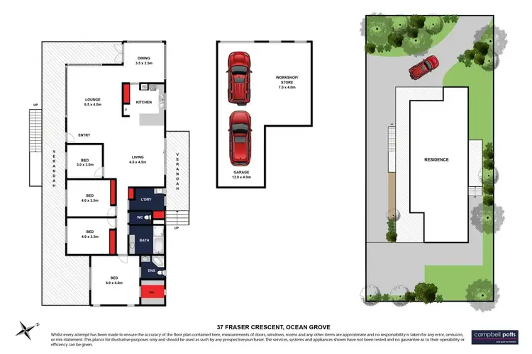 Floorplan of Homely house listing, 37 Fraser Crescent, Ocean Grove VIC 3226