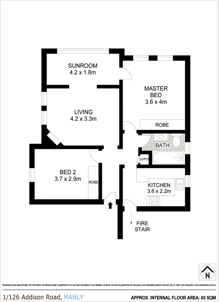 Floorplan of Homely apartment listing, 1/126 Addison Road, Manly NSW 2095