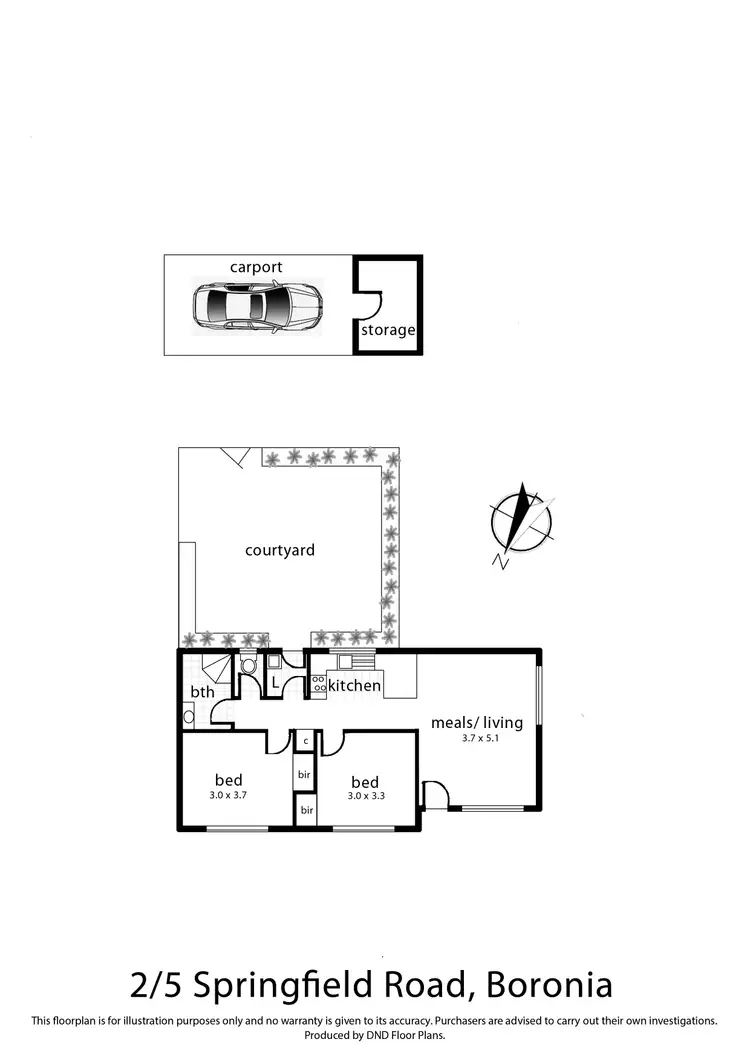 Floorplan of Homely unit listing, 2/5 Springfield Road, Boronia VIC 3155
