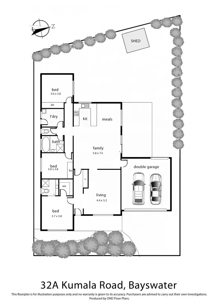 Floorplan of Homely house listing, 32A Kumala Road, Bayswater VIC 3153