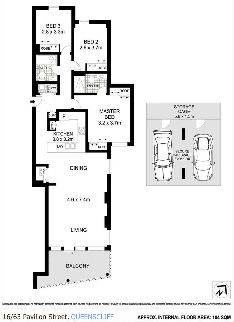 Floorplan of Homely apartment listing, 16/63 Pavilion Street, Queenscliff NSW 2096