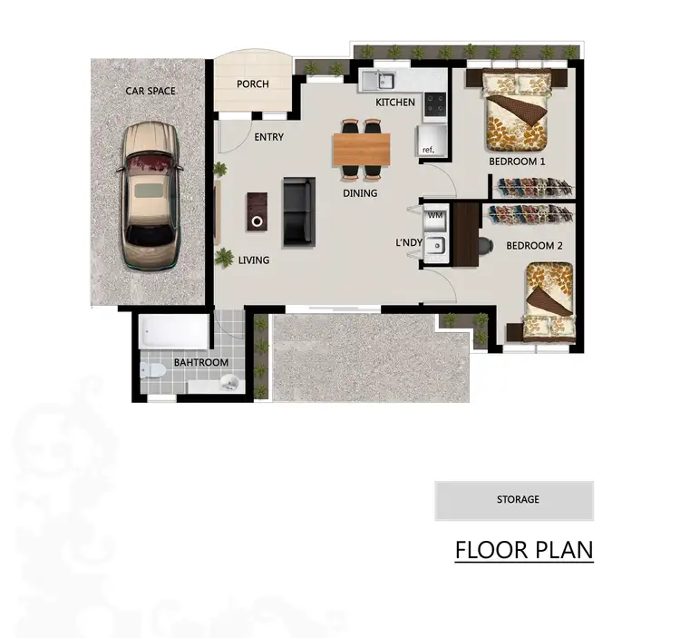 Floorplan of Homely unit listing, 2/5 Bethany Court, South Morang VIC 3752