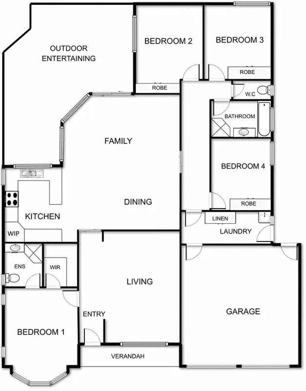 Floorplan of Homely house listing, 4 Buncle Place, Dunlop ACT 2615