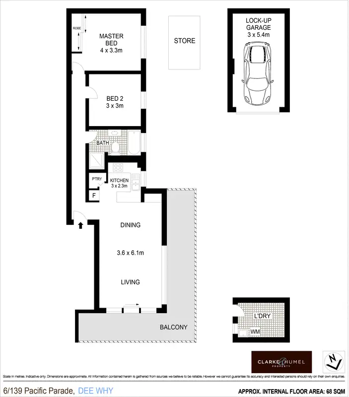 Floorplan of Homely apartment listing, 6/139 Pacific Parade, Dee Why NSW 2099