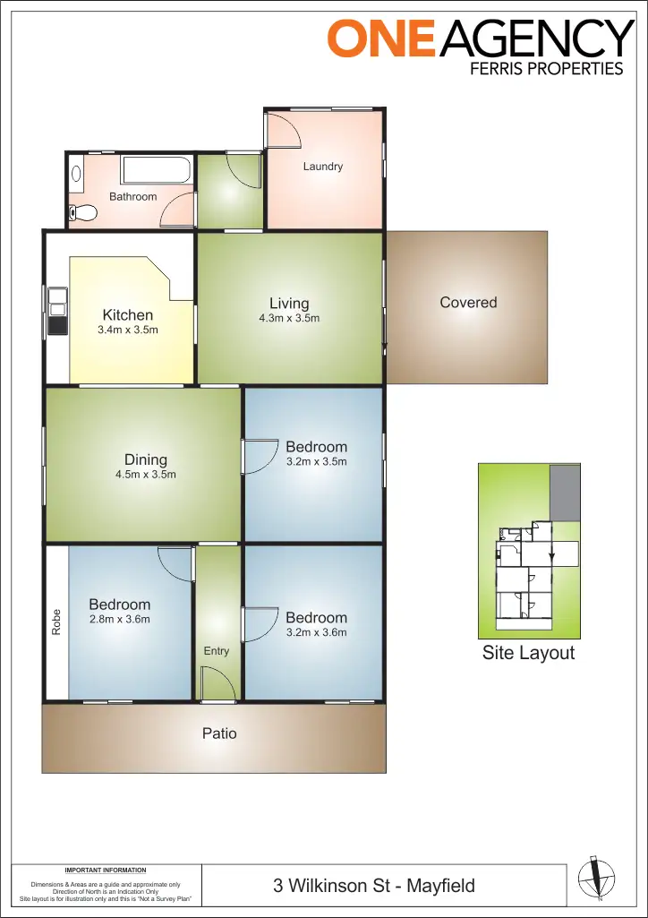 Floorplan of Homely house listing, 3 Wilkinson Street, Mayfield NSW 2304