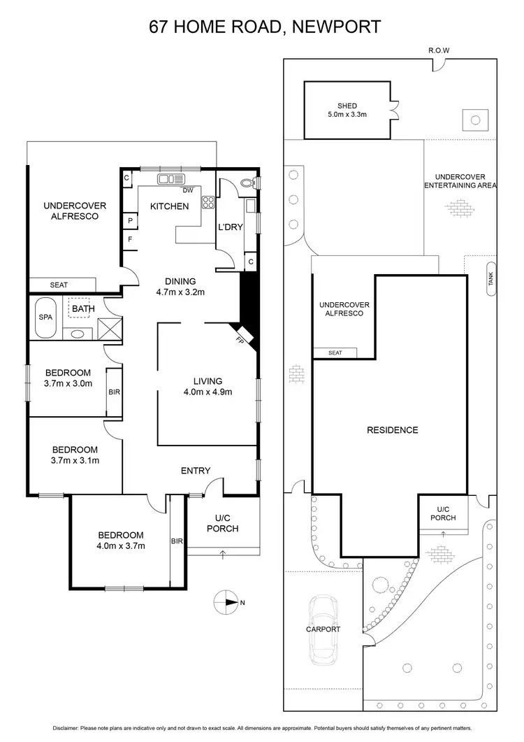 Floorplan of Homely house listing, 67 Home Road, Newport VIC 3015
