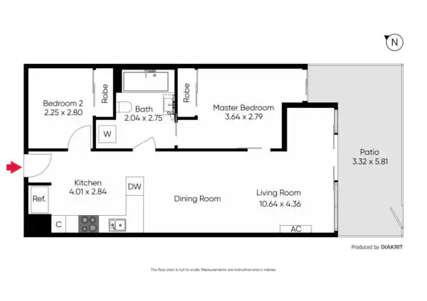 Floorplan of Homely apartment listing, 4G/99 Nott Street, Port Melbourne VIC 3207