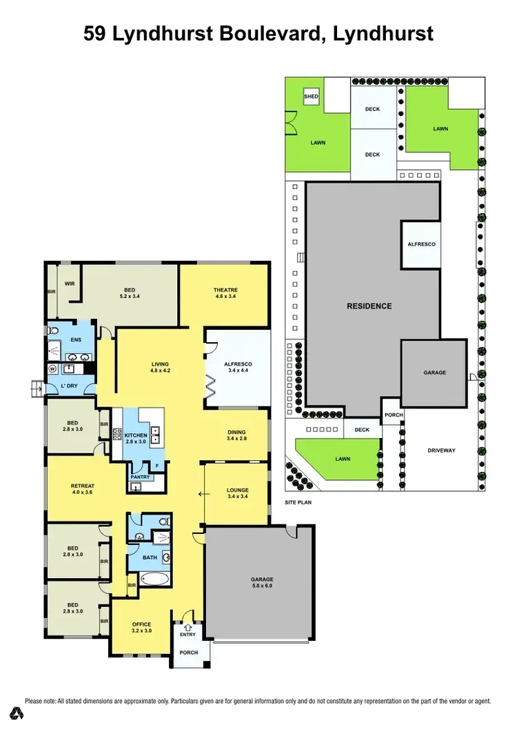 Floorplan of Homely house listing, 59 Lyndhurst Boulevard, Lyndhurst VIC 3975