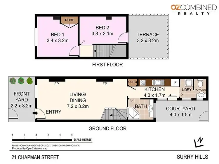 Floorplan of Homely terrace listing, 21 Chapman Street, Surry Hills NSW 2010