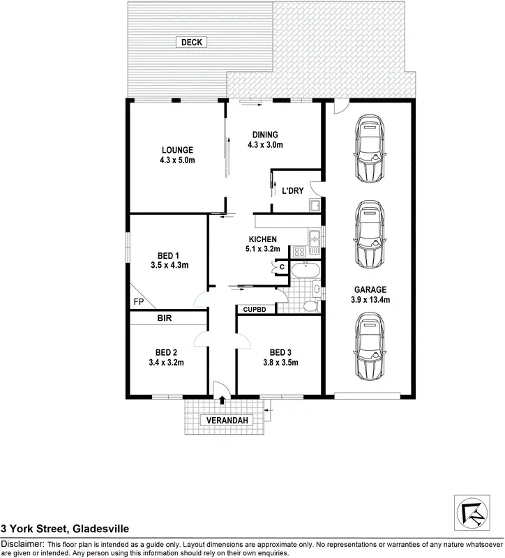 Floorplan of Homely house listing, 3 York Street, Gladesville NSW 2111
