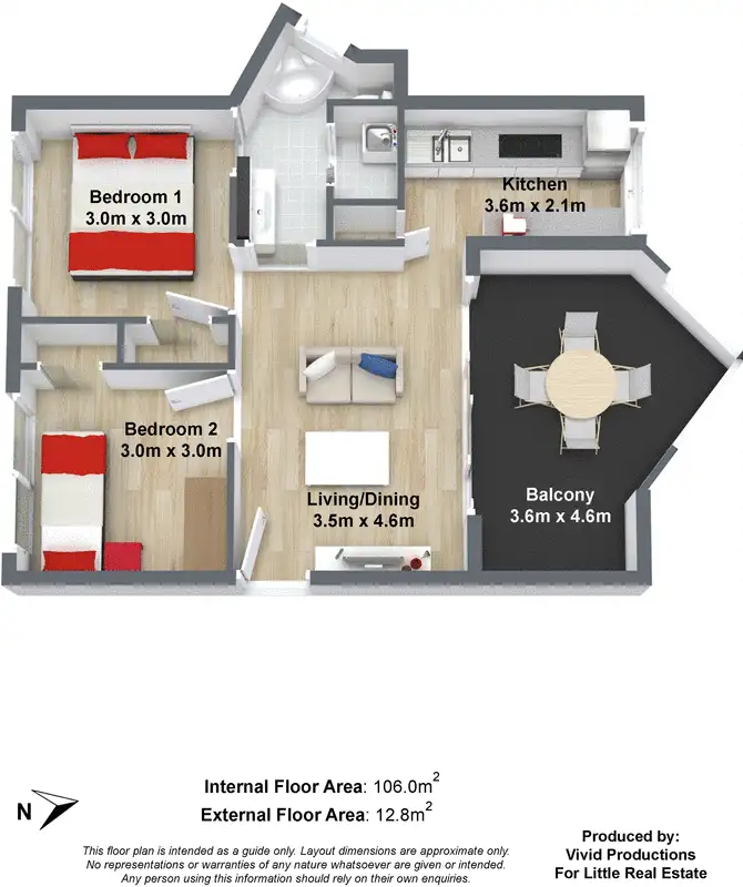 Floorplan of Homely apartment listing, 31/492 Main Street, Kangaroo Point QLD 4169