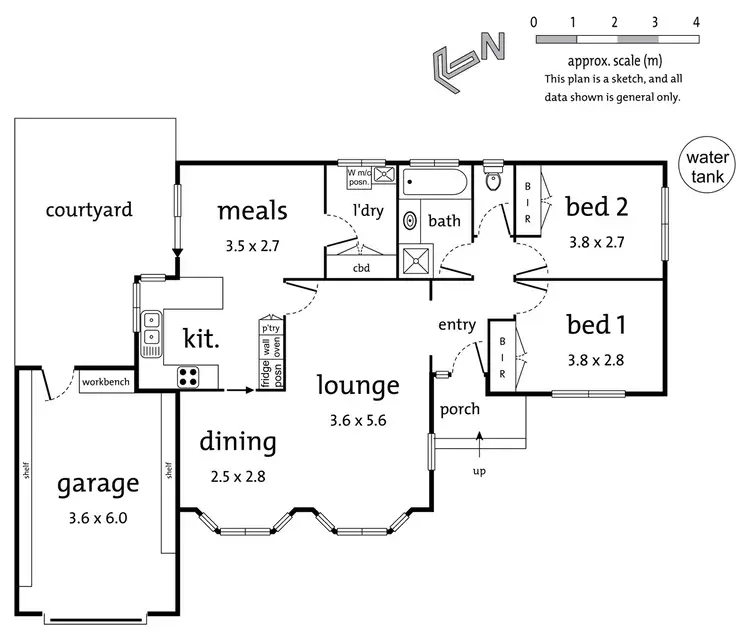 Floorplan of Homely unit listing, 1A Linlithgow Street, Mitcham VIC 3132