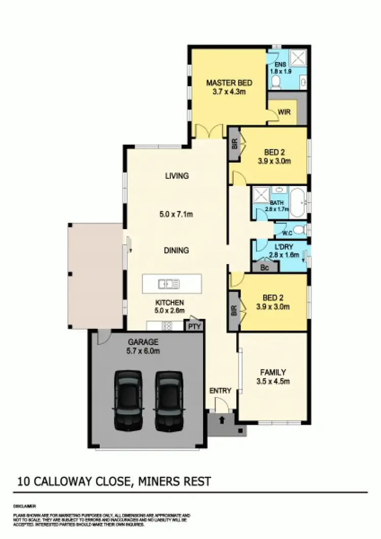 Floorplan of Homely house listing, 10 Calloway Close, Miners Rest VIC 3352