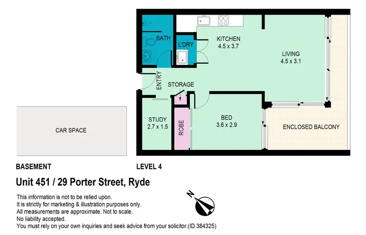 Floorplan of Homely apartment listing, 451/29 Porter Street, Ryde NSW 2112