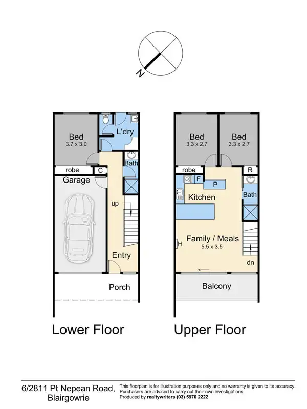 Floorplan of Homely townhouse listing, 6/2811 Pt Nepean Road, Blairgowrie VIC 3942