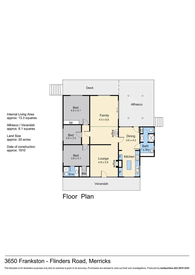 Floorplan of Homely rural property listing, 3650 Frankston Flinders Road, Merricks VIC 3916