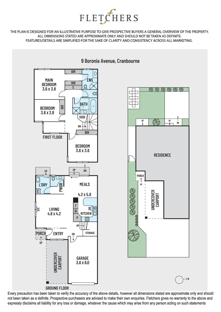 Floorplan of Homely townhouse listing, 9 Boronia Avenue, Cranbourne VIC 3977