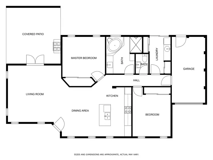 Floorplan of Homely townhouse listing, 1/707 Hodge Street, Glenroy NSW 2640