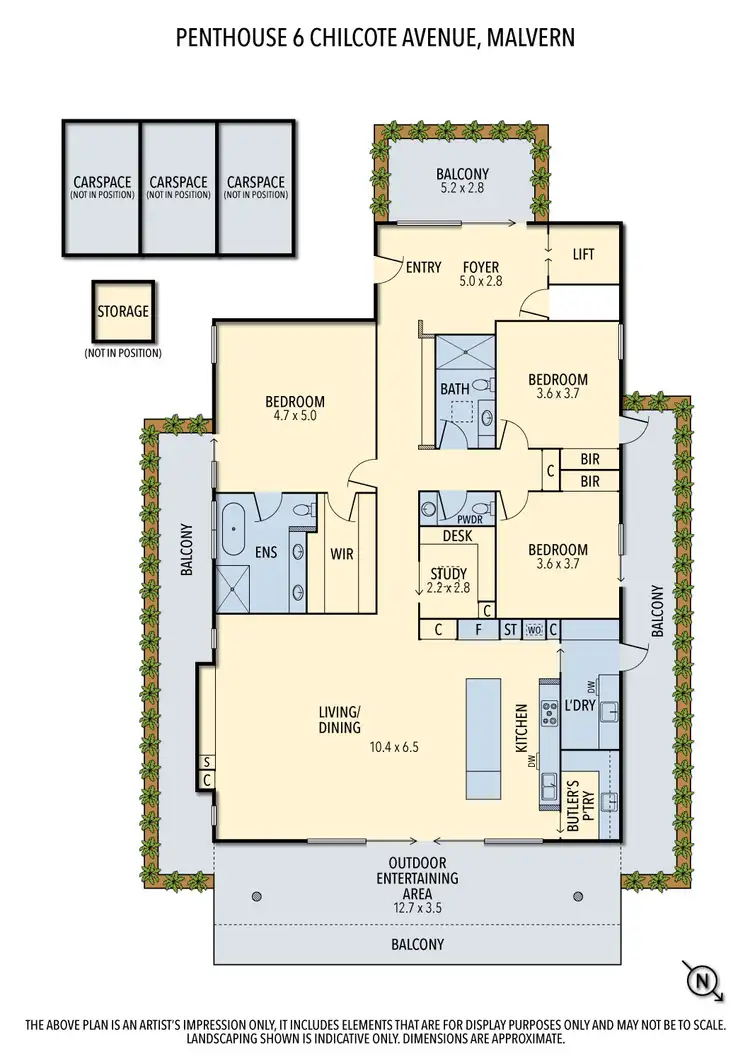Floorplan of Homely apartment listing, Penthouse/6 Chilcote Avenue, Malvern VIC 3144