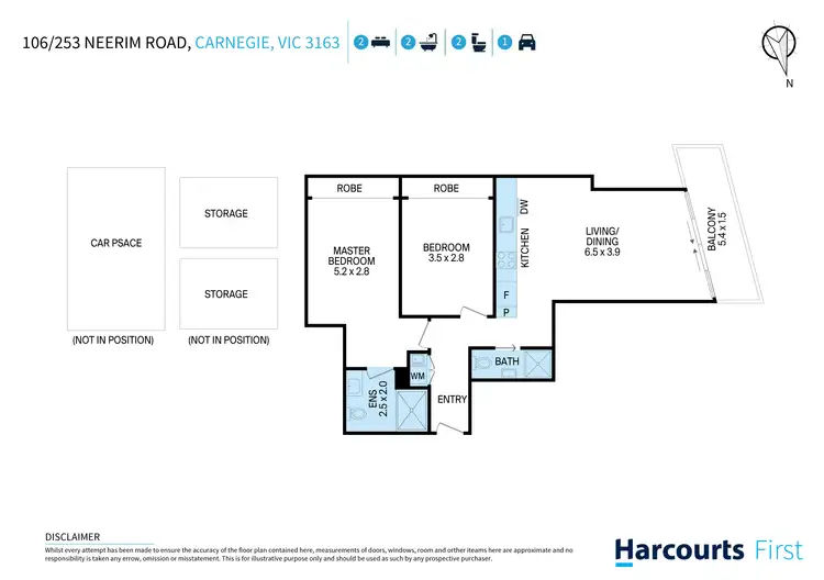 Floorplan of Homely apartment listing, 106/253 Neerim Road, Carnegie VIC 3163