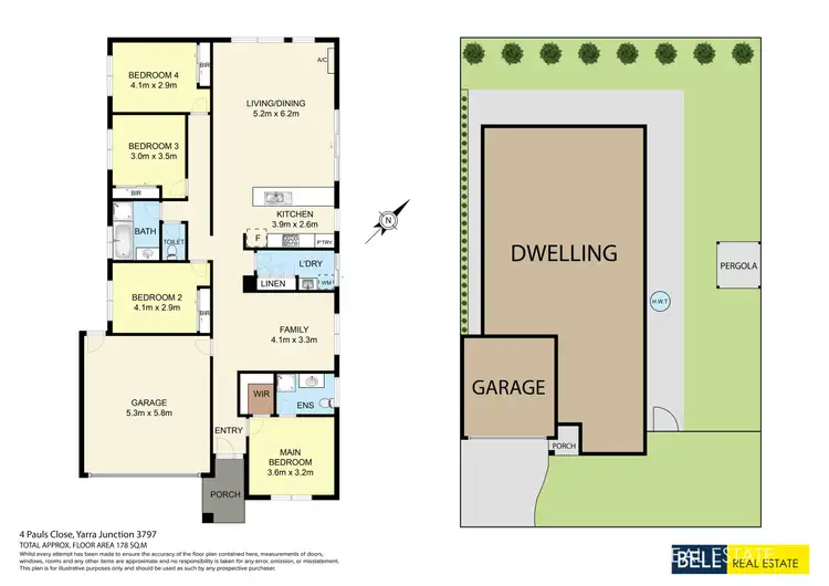 Floorplan of Homely house listing, 4 Pauls Close, Yarra Junction VIC 3797