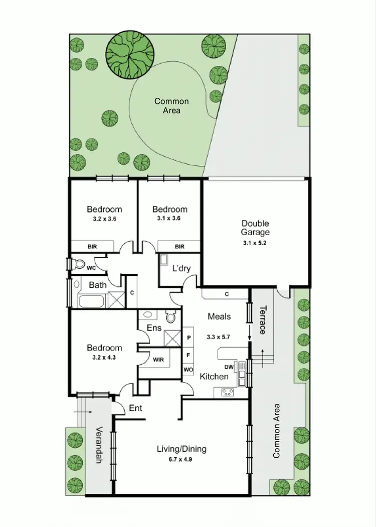 Floorplan of Homely unit listing, 1/19 St Huberts Road, Carnegie VIC 3163