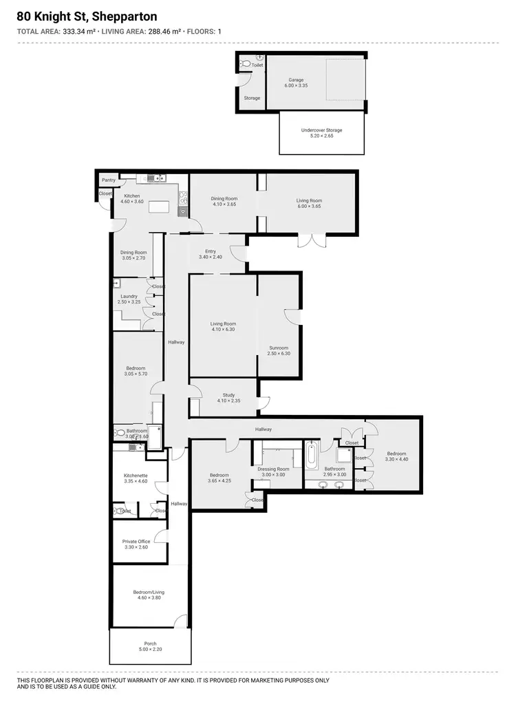 Floorplan of Homely house listing, 80 Knight Street, Shepparton VIC 3630