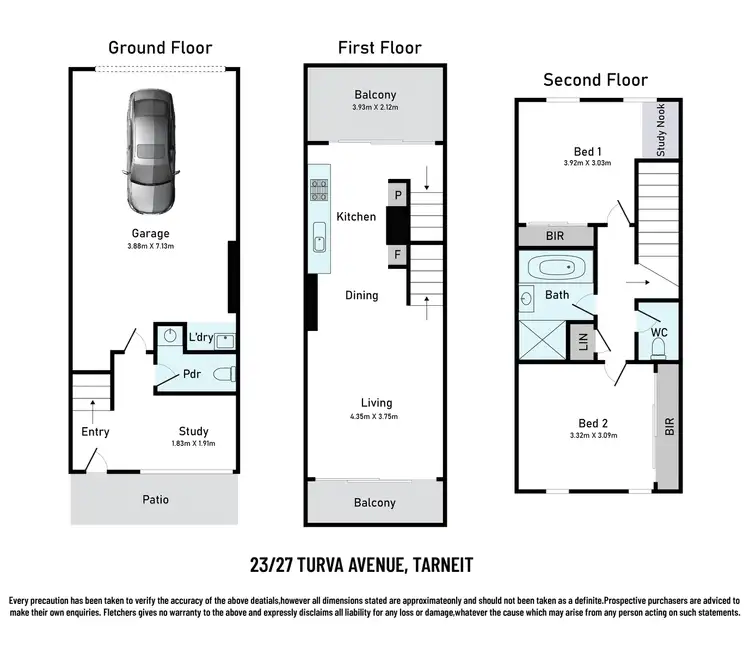 Floorplan of Homely townhouse listing, 23/27 Turva Avenue, Tarneit VIC 3029