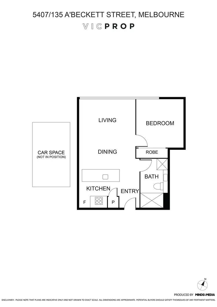 Floorplan of Homely apartment listing, 5407/135 Abeckett Street, Melbourne VIC 3000