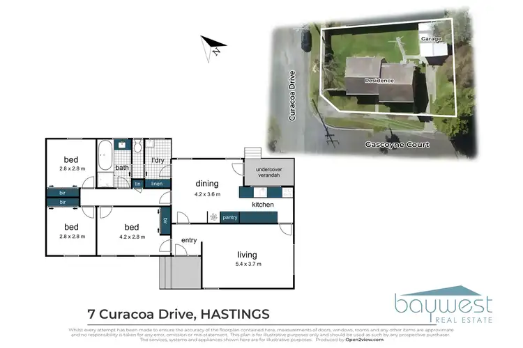 Floorplan of Homely house listing, 7 Curacoa Drive, Hastings VIC 3915