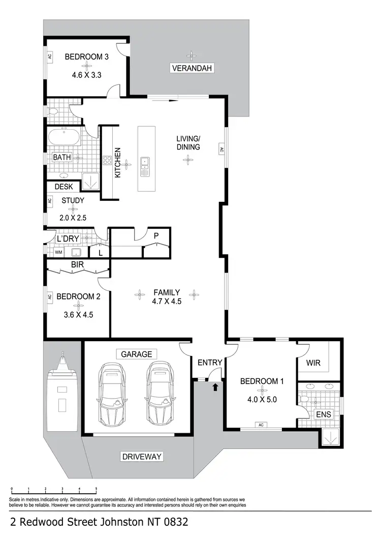 Floorplan of Homely house listing, 2 Redwood Street, Johnston NT 832