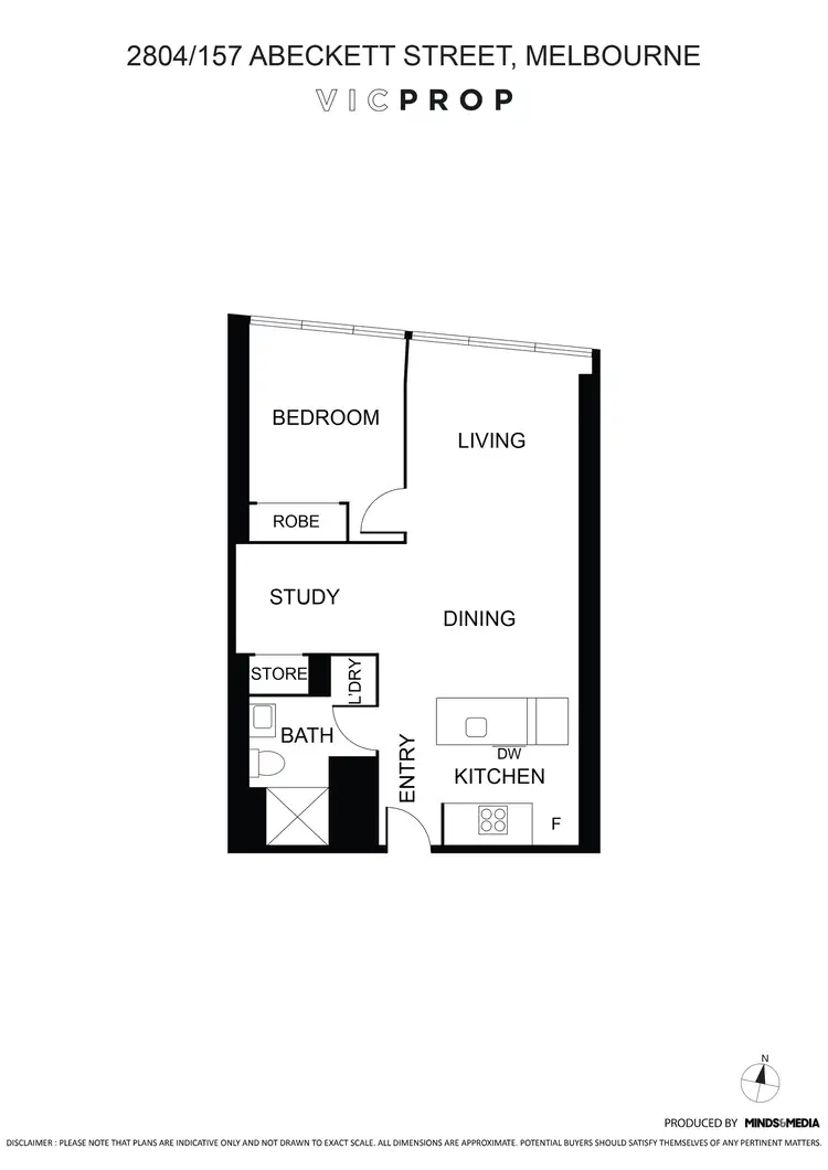 Floorplan of Homely apartment listing, 2804/157 Abeckett Street, Melbourne VIC 3000