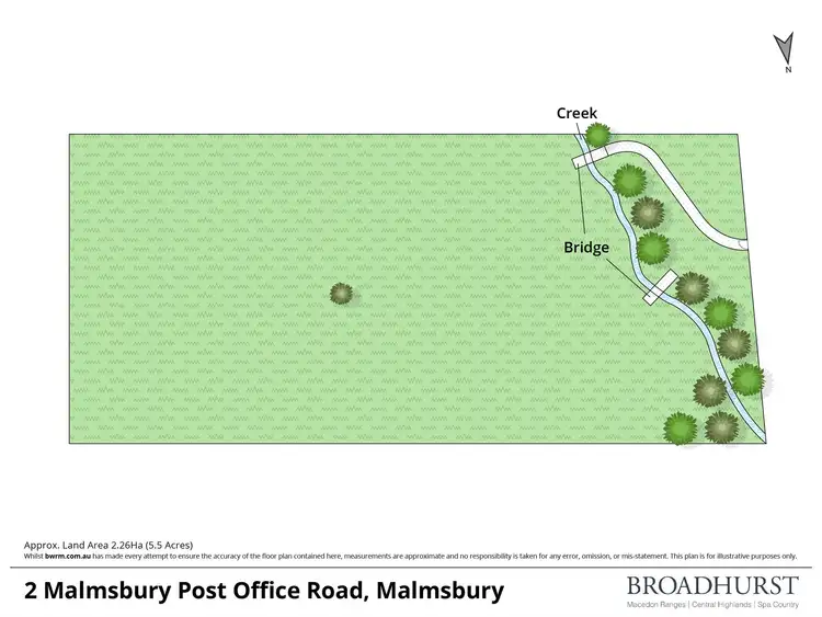 Floorplan of Homely land listing, 2 Malmsbury Post Office Road, Malmsbury VIC 3446