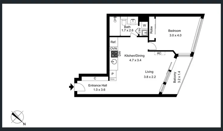 Floorplan of Homely apartment listing, 810/241 Harbour Esplanade, Docklands VIC 3008