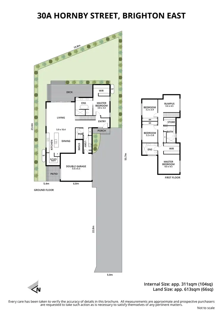 Floorplan of Homely townhouse listing, 30A Hornby Street, Brighton East VIC 3187