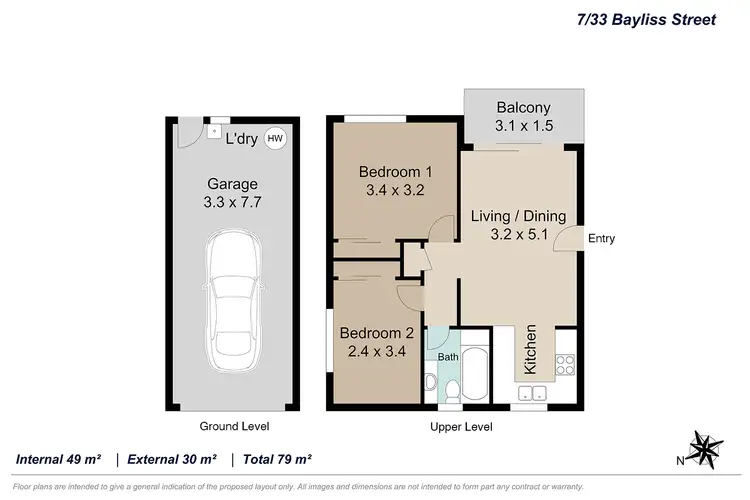 Floorplan of Homely unit listing, 7/33 Bayliss Street, Toowong QLD 4066