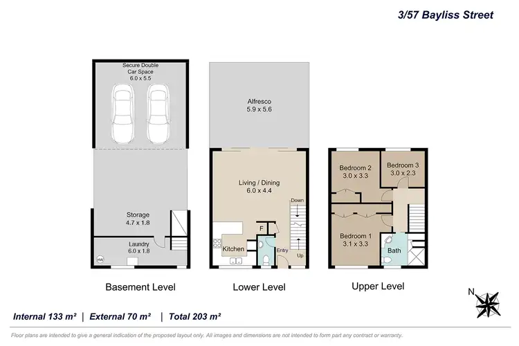 Floorplan of Homely unit listing, 3/57 Bayliss Street, Auchenflower QLD 4066