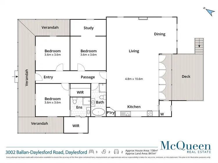 Floorplan of Homely house listing, 3002 Ballan Daylesford Road, Daylesford VIC 3460