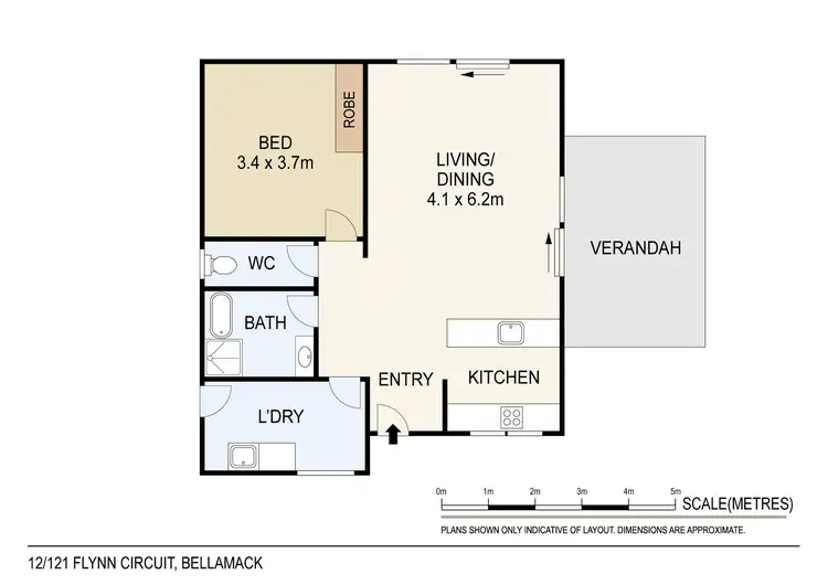 Floorplan of Homely unit listing, 12/121 Flynn Circuit, Bellamack NT 832