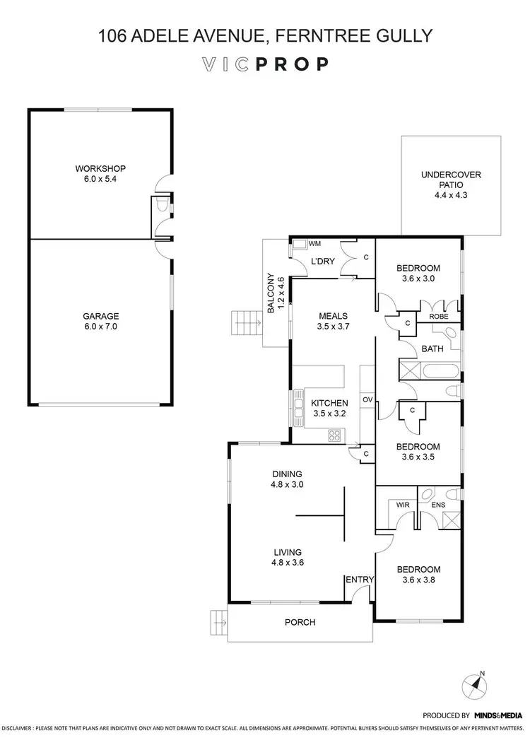 Floorplan of Homely house listing, 106 Adele Avenue, Ferntree Gully VIC 3156