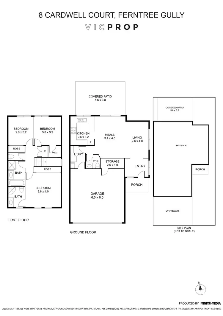Floorplan of Homely townhouse listing, 8 Cardwell Court, Ferntree Gully VIC 3156
