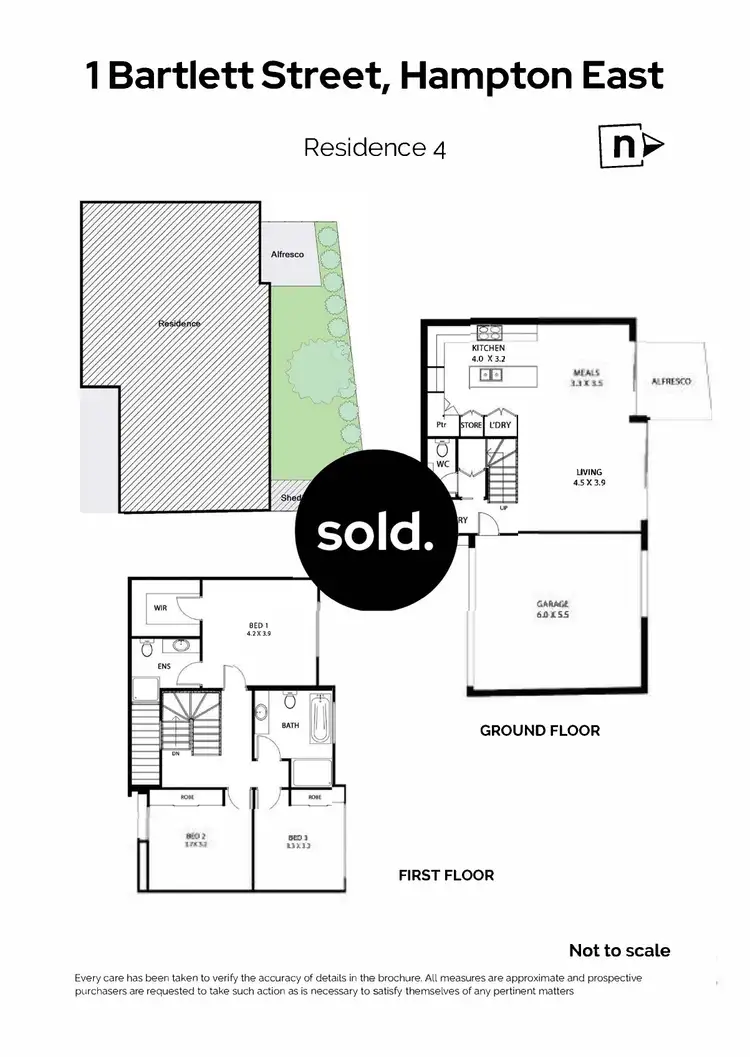 Floorplan of Homely townhouse listing, 4/1 Bartlett Street, Hampton East VIC 3188
