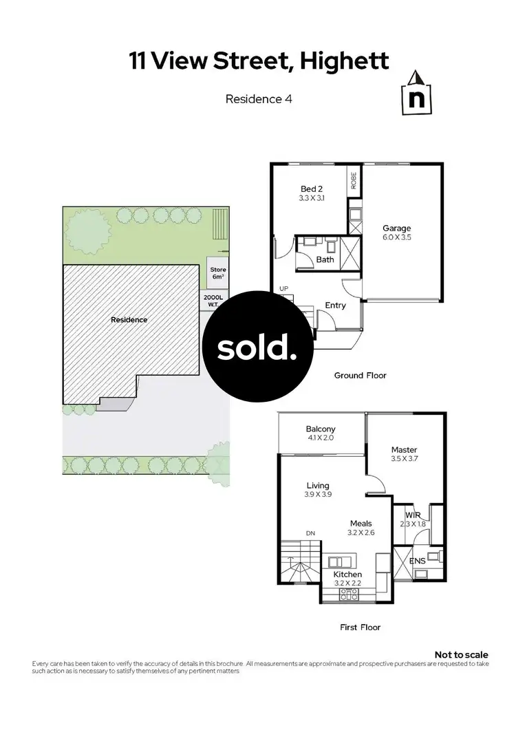 Floorplan of Homely townhouse listing, 4/11 View Street, Highett VIC 3190