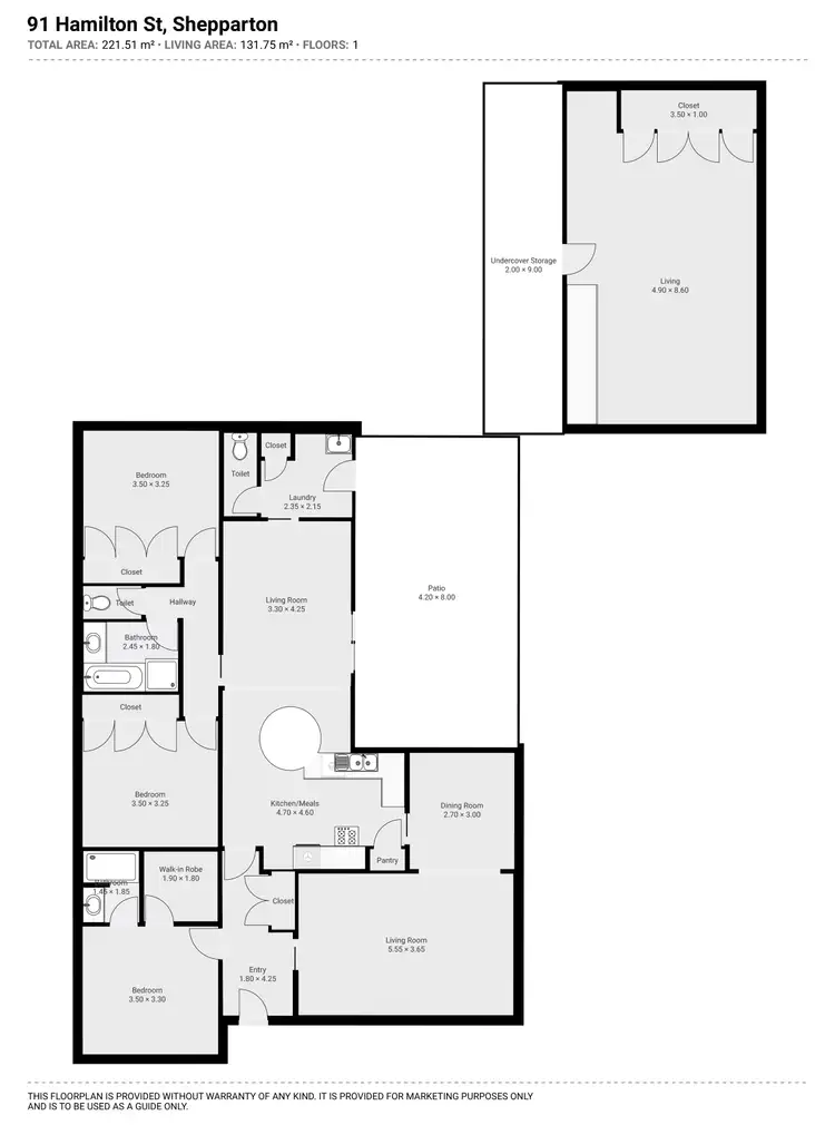 Floorplan of Homely house listing, 91 Hamilton Street, Shepparton VIC 3630