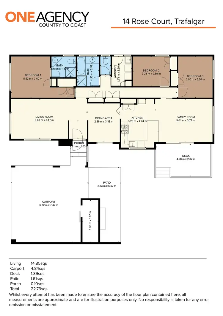 Floorplan of Homely house listing, 14 Rose Court, Trafalgar VIC 3824