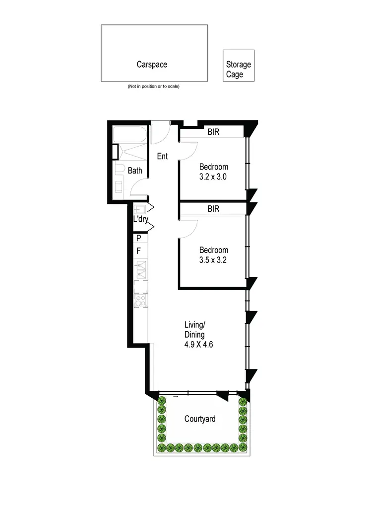 Floorplan of Homely apartment listing, 2/323 Jasper Road, Ormond VIC 3204