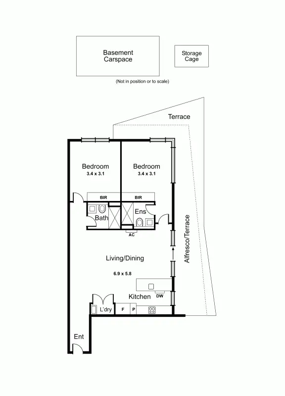 Floorplan of Homely apartment listing, 201/1298 Glen Huntly Road, Carnegie VIC 3163